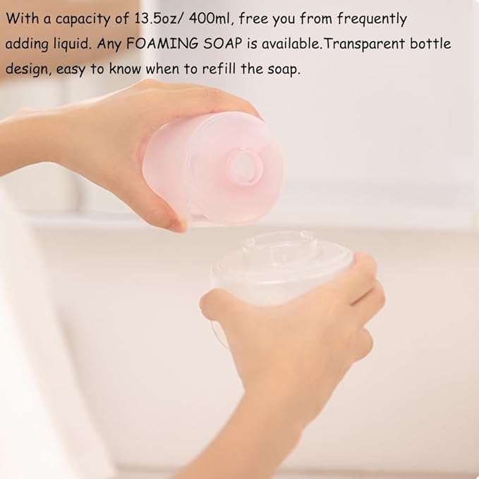 Automatic Soap Dispenser for Kids- Cute Elephant Touchless Foaming Hand Soap Dispenser, Waterproof & USB Rechargeable, 13.5oz/ 400ml for Bathroom Countertop, Kitchen, Preschool Children