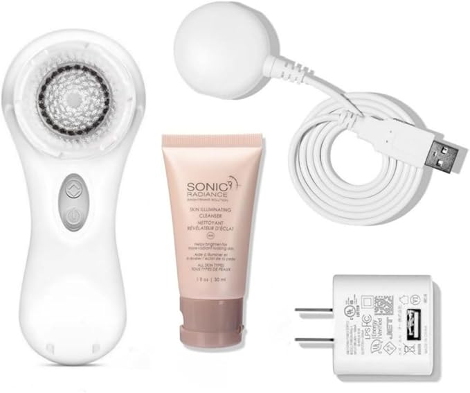 Clarisonic Mia 2 Facial Cleansing System, 2 Speed Settings, Sensitive Brush Head (White)