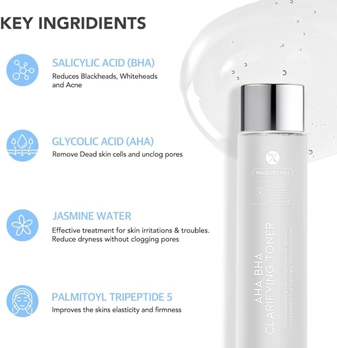 #OOTD Aha Bha Toner [8.45 Fl Oz] - Glycolic Acid Toner, Salicylic Acid Toner, Face Toner for Women Anti Aging, Hydrating Exfoliating Toner for Night time use, Made in S.Korea