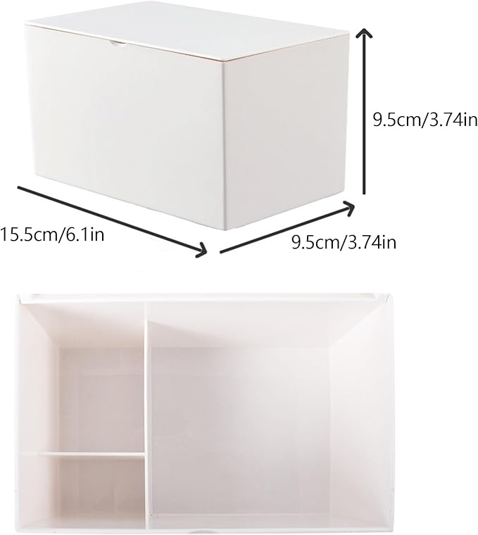 Klmnop 2 Pcs Tampon and Pad Organizer for Period, Sanitary Napkin Holder, Feminine Sanitary Pad Tampon Storage for Bathroom(White)