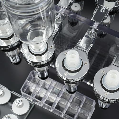 Manual Perfume Dispenser - 12-Bottle Liquid Filling Machine, Desktop Filler for Salon, Bar, Studio - Perfect Transfer Tool for Fragrance, Essential Oils & Cosmetics