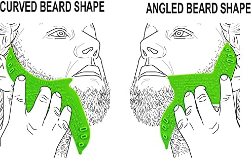Quality Time Beard Shaping Tool Guide; Flexible Beard Guard, Do-it-Yourself, Innovative Design Template, Haircut Trimming Stencil - Beard Lineup Shaving Guide, Made in USA