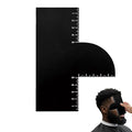 Enhancement Card for Barbers with Measurement Indicators, Reusable Hairline Shaping Tool, Color Spray Edge Line Up Tool, Barber Accessories for Precise Hairline & Beard Styling - Black