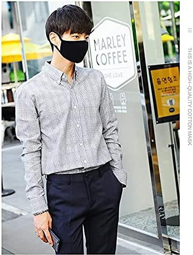 Pack 3 Dust Mouth Mask - All Cotton - Reusable Cloth Comfy Breathable Material Black Pack 3pcs