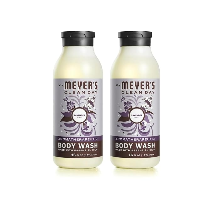 Mrs. MEYER'S CLEAN DAY Body Wash, Lavender 16 Fl Oz (Pack of 2)