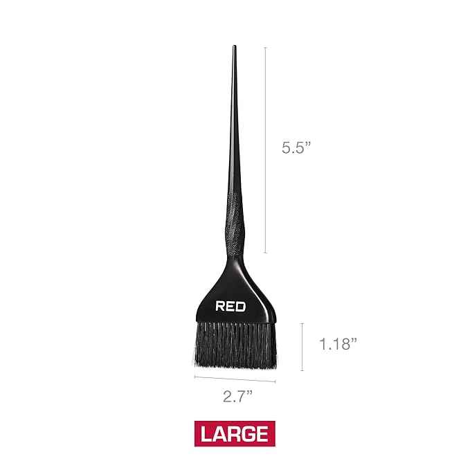 RED by Kiss Professional Dual Tapered Hair Dye Brush, Double Layered Bristles, Non-Slip Spiral Handle, Salon Precision Tool (Large)