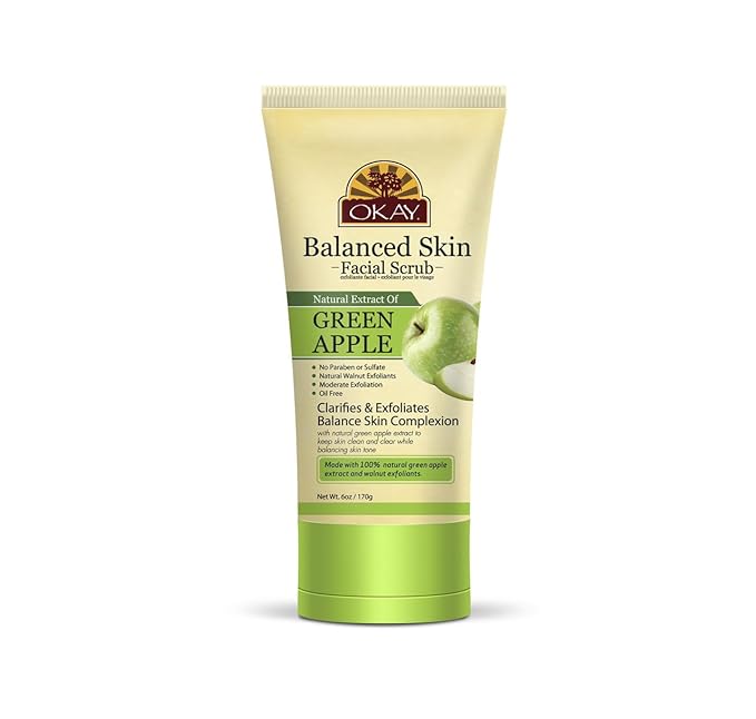OKAY Green Apple Facial Scrub - 6 oz / 170 ml