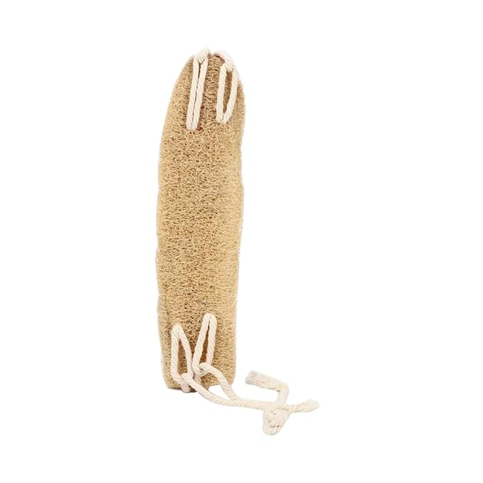 FRCOLOR Exfoliating Loofah Back Scrubber Strap for Shower Double-sided Body Wash Tool for Deep Cleansing Natural Cotton Rope Back Washer for Easy Bathing for Men Women