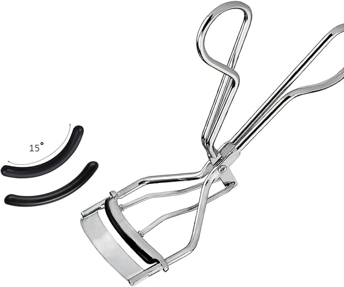 Yumflan Eyelash Curler Refills, 80 Pcs Eyelash Curler Pads, Silicone Rubber Eye Lash Curler Refills for Universal Eyelash Curlers (Black)