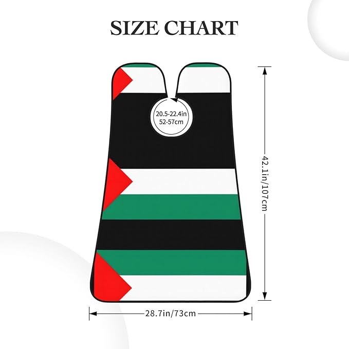 Palestine Flag Print Beard Bib Apron For Men, Beard Hair Catcher For Men Shaving Trimming,Beard Cape Cloth