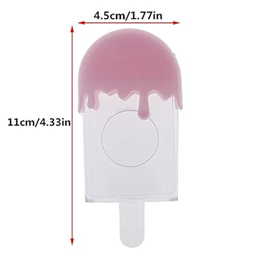 12 Packs Cute Ice Cream Shape Plastic False Eyelashes Packaging Case Empty Eyelash Storage Box Candy Container with Trays Mink Lashes Box Holder Travel Cosmetic Case for Women Girls,Pink …
