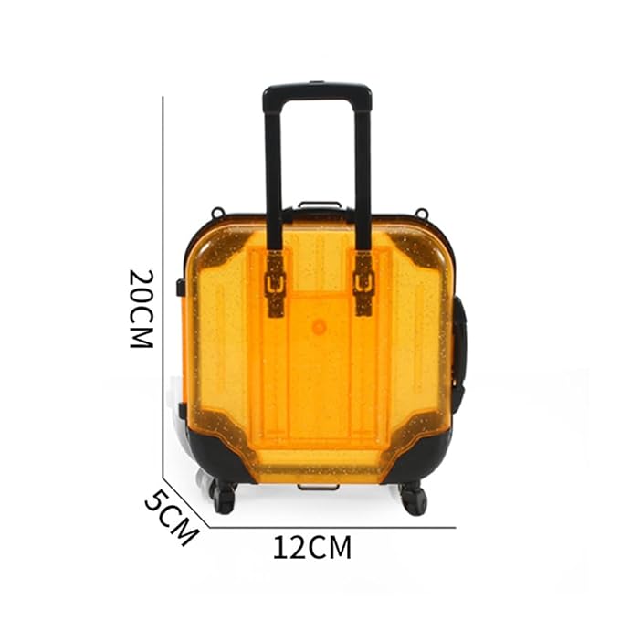 HBZGTLAD 10pcs false eyelashes packaging box pink luggage lashes suitcase mink lashes packing fluffy and curly case empty (C-yellow)