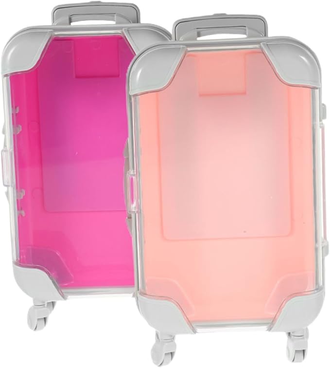 minkissy Mini Suitcase Bag for Women False Eyelashes Storage Case Small Makeup Case Travel Cosmetic Bag