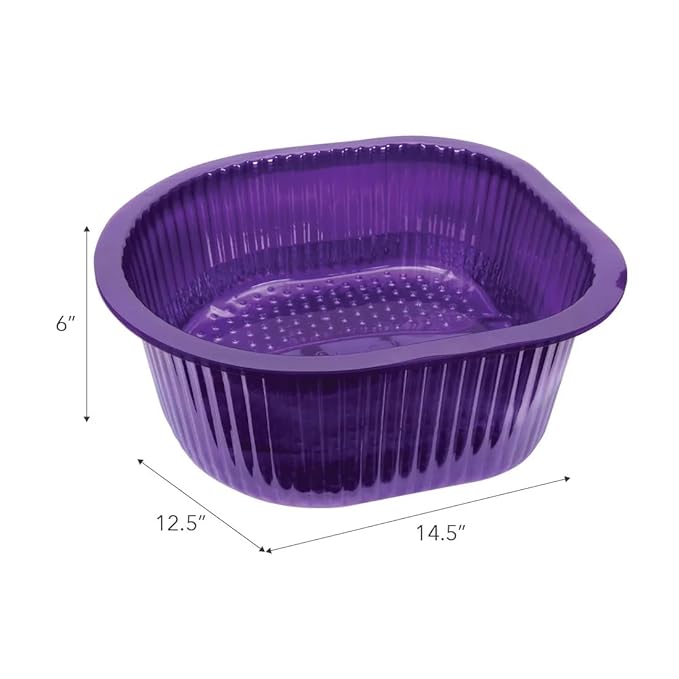 ForPro Universal Pedi Bath Liners - 50% THICKER - Fit Footsie Bath Plus Foot Bath, Disposable Pedicure Foot Tub Liners for Foot Spa Basins & Foot Bath Soaks, Purple, 50-Count