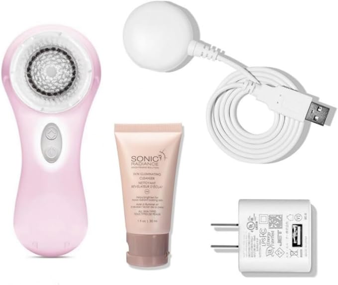 CIarisonic Mia 2 Facial Cleansing System, 2 Speed Settings, Sensitive Brush Head (Pink)