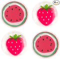 Hot and Cold Eye Pads，Reusable Eye Patches - Soothing, Revitalizing, Puffiness, Refresh, Relieves Stress, Relax, Relieves Puffiness and Tension(2 Watermelons + 2 strawberrys)