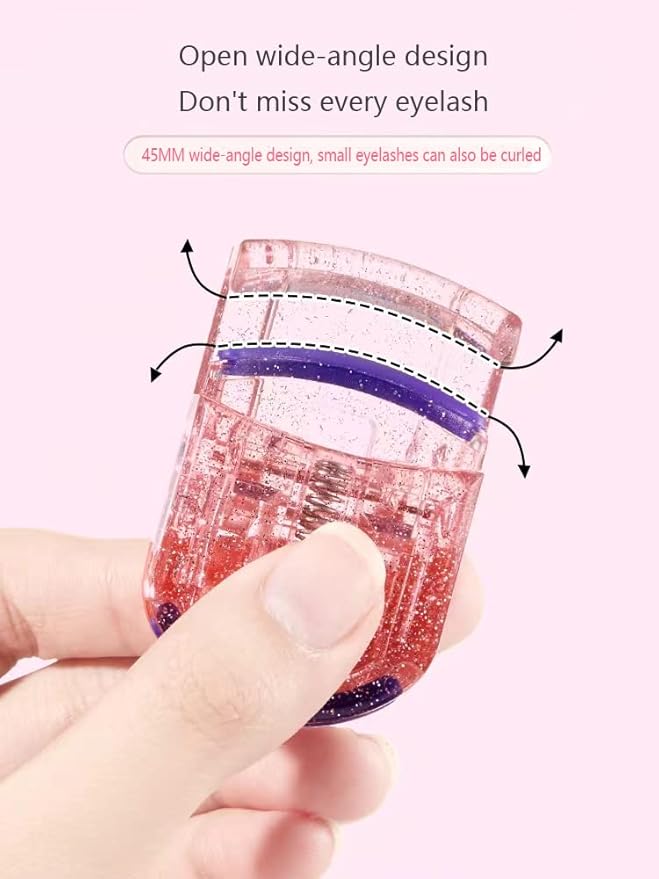 Women's Portable Mini Eyelash Curler Women's Curling Long-Lasting Partial Eyelash Curler, Suitable for Eyelash curlers Without Daily Makeup, use on The go
