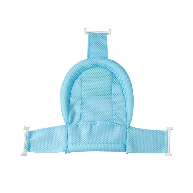 Breathable Mesh Newborn Baby Bath Mat Baby Tub Pillow Adjustable Non-Slip Bath Seat Pad Bath Cushion for Bathtub for 0-18 Months ((NO TUB)