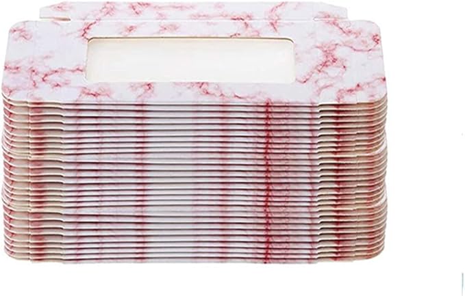 Leadigol 30PCS Empty Eyelash Boxes, Empty Eyelash Packaging Box and Tray, Eyelash Storage Case Lash Case Holder Tray, Fake Lashes Holder Set, Soft Paper Lash Case