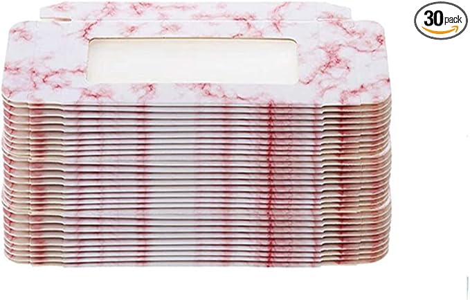Leadigol 30PCS Empty Eyelash Boxes, Empty Eyelash Packaging Box and Tray, Eyelash Storage Case Lash Case Holder Tray, Fake Lashes Holder Set, Soft Paper Lash Case