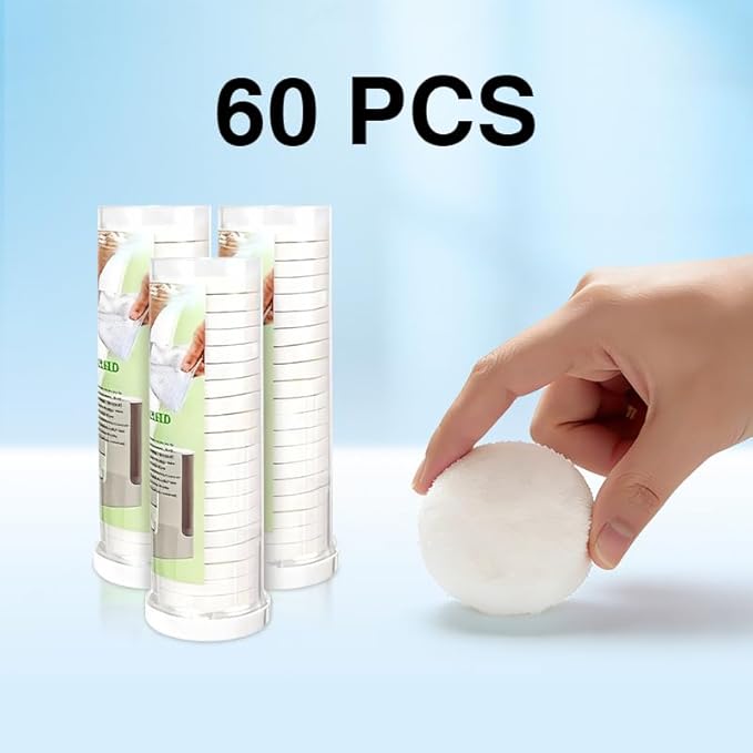 Towel Refills for Hot Face Towel Heater Machine, White, 60 Count, 20pcs per Roll