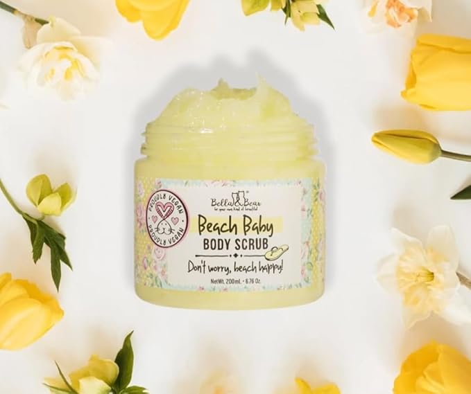 Bella & Bear Exfoliating Body Scrub – Vegan & Cruelty-Free Moisturizing Polish for Smooth, Radiant Skin