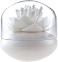 Bloss Lotus Cotton Swab Holder Q-tip Holders Cottons Bud Holder Stylish Birthday Gift Cotton Swab Box Beauty Toothpicks Holder Toothpick Case – White