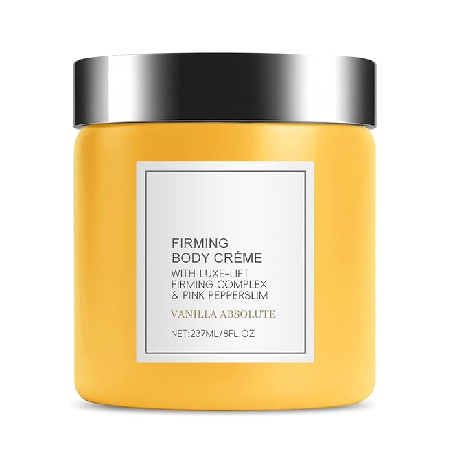 Champagne Lift Body Creme, Firming Complex and Pink Pepperslim Skin Moisturizer Tightens Hydrates Dry Skin Arms & Legs. (Vanilla)