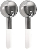 SKINACT Stainless Steel Ice Globes for Face & Eyes, Unbreakable Stainless Steel Cryo Sticks for Beauty Routines, Facials Cold Roller Cooling Globes for Puffiness, Wrinkles, Dark Circles, Headaches