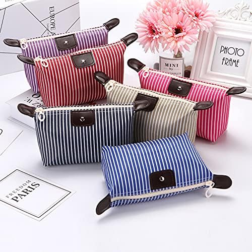 2 Pack Make Up Bag for Traveling,Preppy make up bag,Toiletry Bag,Nylon Cosmetic Bag,Light Pink Makeup Bag,Skin Care Bag，Tiny Makeup Bag