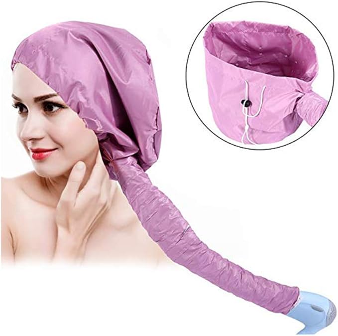 Bonnet Hair Dryer Attachment, Foldable Hair Dryer Cap, Portable Soft Hair Drying Salon Cap with Heat for Hair Treatment, Hair Care