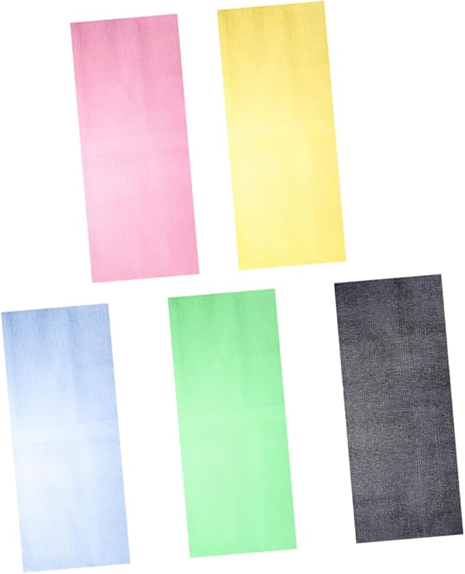 Beaupretty 5pcs Exfoliating Back Scrubber Strap Comfortable Body Washer for Shower for Skin Health and Circulation Bathing Accessory Random Colors