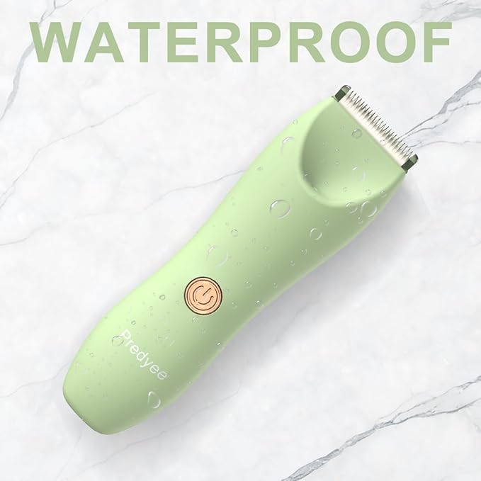 Body Hair Trimmer for Men Women - Ball Trimmer Manscape Electric Shaver for Pubic Groin Bikini - IPX7 Waterproof Rechargeable Body Groomer with LED Light Travel Lock - 120Min Runtime