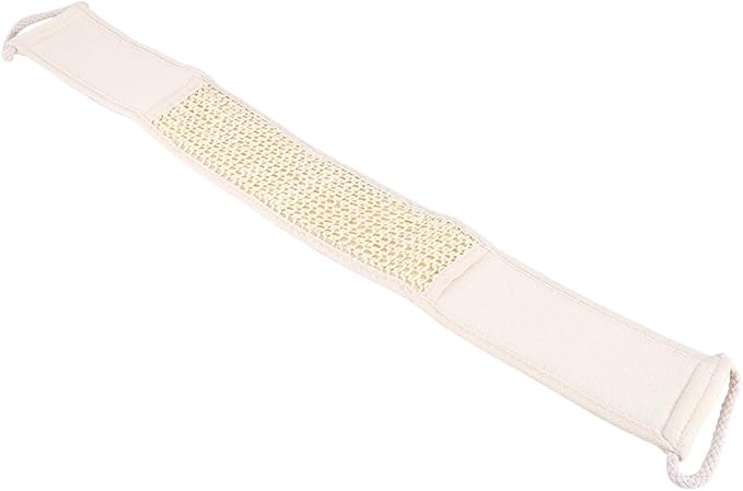 Loofah Back Scrubber Strap, Bath Wash Exfoliating Strap for Shower Massage Sponge Body Back Washer for Men and Women, Skin Care Bathing Accessories