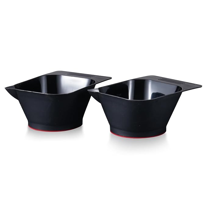 Bestauty Hair Dye Coloring Bowl with Magnetic Suction for Iron Salon Tray 2PCS Black