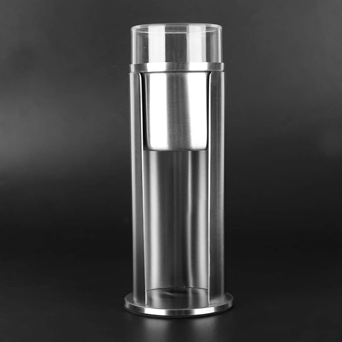 Cotton Pad Holder - Stainless Steel Qtip Makeup Removers Dispenser with Lids, 2.9x7.3 inch