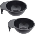lasenersm 2 Pieces Hair Color Mixing Bowl Hair Color Bowl Hair Dye Bowl Applicator Bowl Plastic Color Mixing Tint Bowls Hair Dyeing Bowls Dyeing Coloring Tool for Home Salon Hairdressing, Black