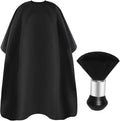 Professional Haircut Cape with Adjustable Snap Closure and Neck Duster Brush, Salon Hair Cutting Cape, Barber Cape for Unisex