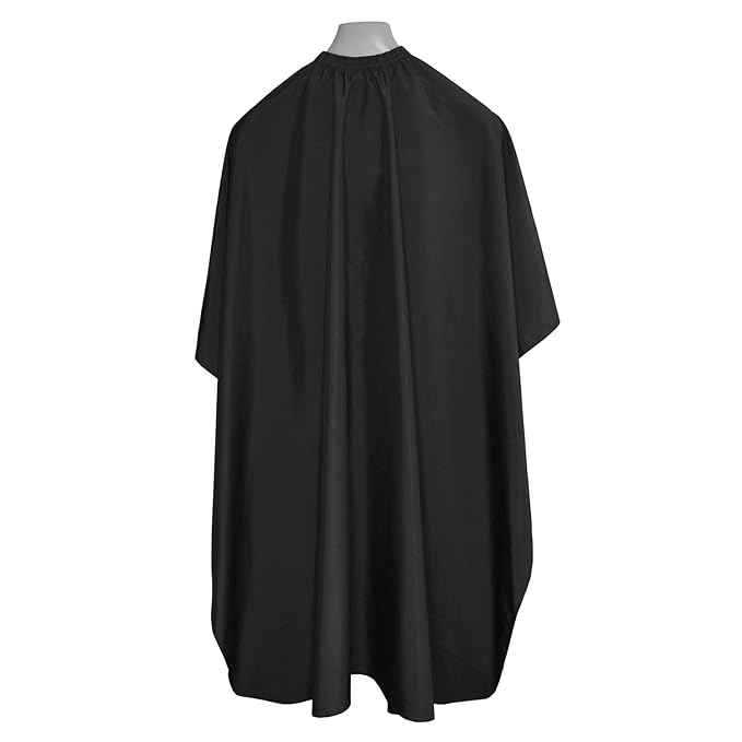 Hair Cutting Cape - Waterproof Salon Barber Cape Cloth Hairdressing Nylon Gown Unisex Black Haircut Apron for Hair Styling,Cutting and Coloring - 47 x 59 Inches
