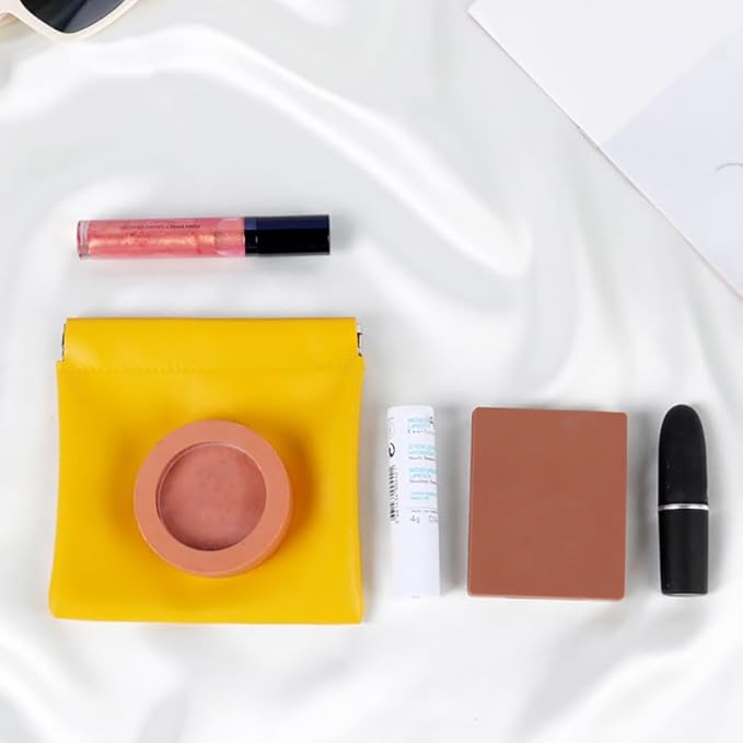 Mini Travel Makeup Bag,Portable Popper Organizer, Cute Storage Bag, Ladies Lipstick Pouch, Large Capacity Wallet, Jewelry Small Objects Storage Organizer