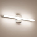 Combuh LED Bathroom Vanity Light Bar 24Inch 14W IP44 Chrome Shining Over Mirror Lighting Fixture Indoor Wall Sconces Modern Bright White 4000K