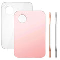 4Pcs Makeup Mixing Palette Set, Acrylic Foundation Palette with Spatula Tool, Professional Makeup Mixing Tray for Women Girls Blending Eye Shadow Lipsticks Nail Art Beauty Salon