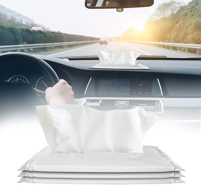 Gatherfun Car Tissue Refills Facial Tissue Packs for Car Sun Visor, Paper Napkin Holder, Visor Tissue Box Holder 3-ply 26Bags 24pcs/bag