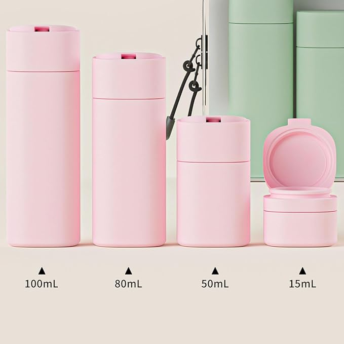 Travel Bottles Set - TSA Approved Leak Proof Squeezable Containers for Toiletries, Conditioner, Shampoo, Lotion & Body Wash Accessories (gray)