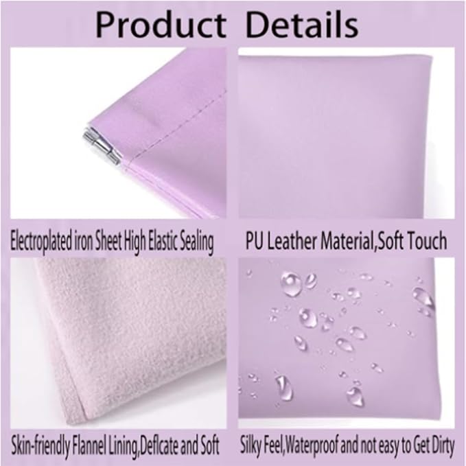6 Pcs Small Makeup Bag for Purse, Snap Closure Organizer Pouch, Portable No Zipper Self-Closing Pouches for Travel Storage Bag Mini Pu Leather Pouches For Cosmetics Headphones Jewelry (3 colors)