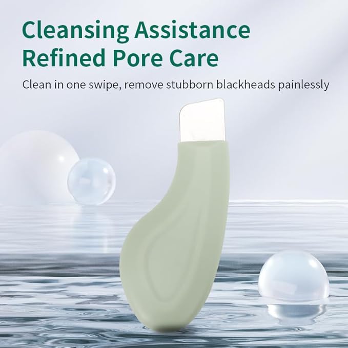 1 Pcs Blackhead Remover Tools, Silicone Face Scraper for Deep Cleansing, Nose Blackhead Remover for Women Men - Green