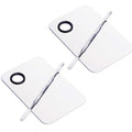 2 Pcs Stainless Steel Cosmetic Makeup Palette, Professional Cosmetic Mixing Makeup Palette Spatula Makeup Artist Tool, Beauty Salon Color Cream Mixing Palette With A Spatula Makeup Nail Art Palette