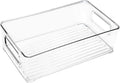 Desktop Organizer, Combination of Large Capacity Storage Acrylic Baskets, Cosmetics, Craft Peripherals, Stationery and Digital Accessories for Office School Home (Clear)