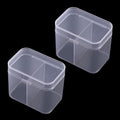 2 Pieces Nail Storage Box 2 Grids Plastic Cosmetic Cotton Pad Holder Box Nail Polish Remover Pad Storage Container Box Makeup Cotton Storage Box Cotton Swab Holder Container, Transparent