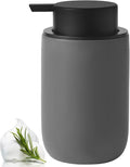 rejomiik Foaming Soap Dispenser Thick Ceramic Foam Hand Soap Dispenser for Bathroom or Kitchen Sink, Liquid Pump Bottles for Hand soap, Body Wash, Grey